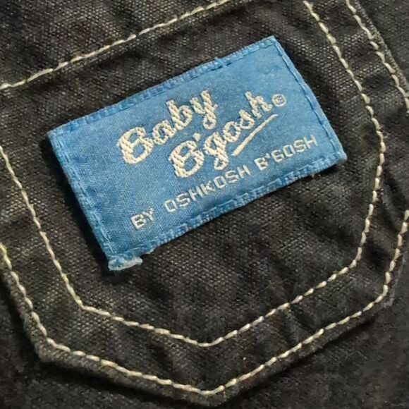 Oshkosh B'Gosh Rare Vintage Infant Black Denim Car Jacket - Picture 4 of 10